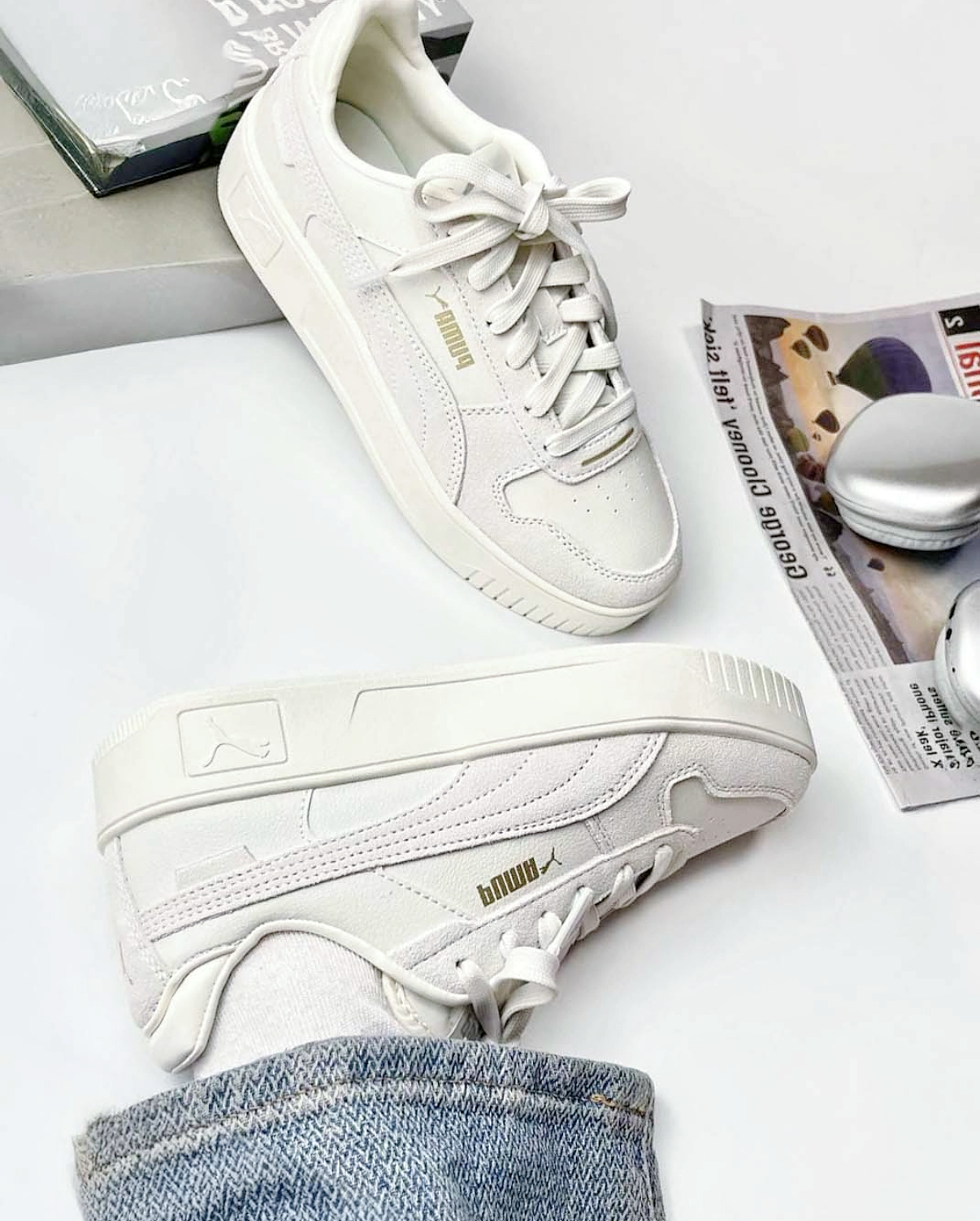 PUMA CARINA STREET 白金（395093-02）