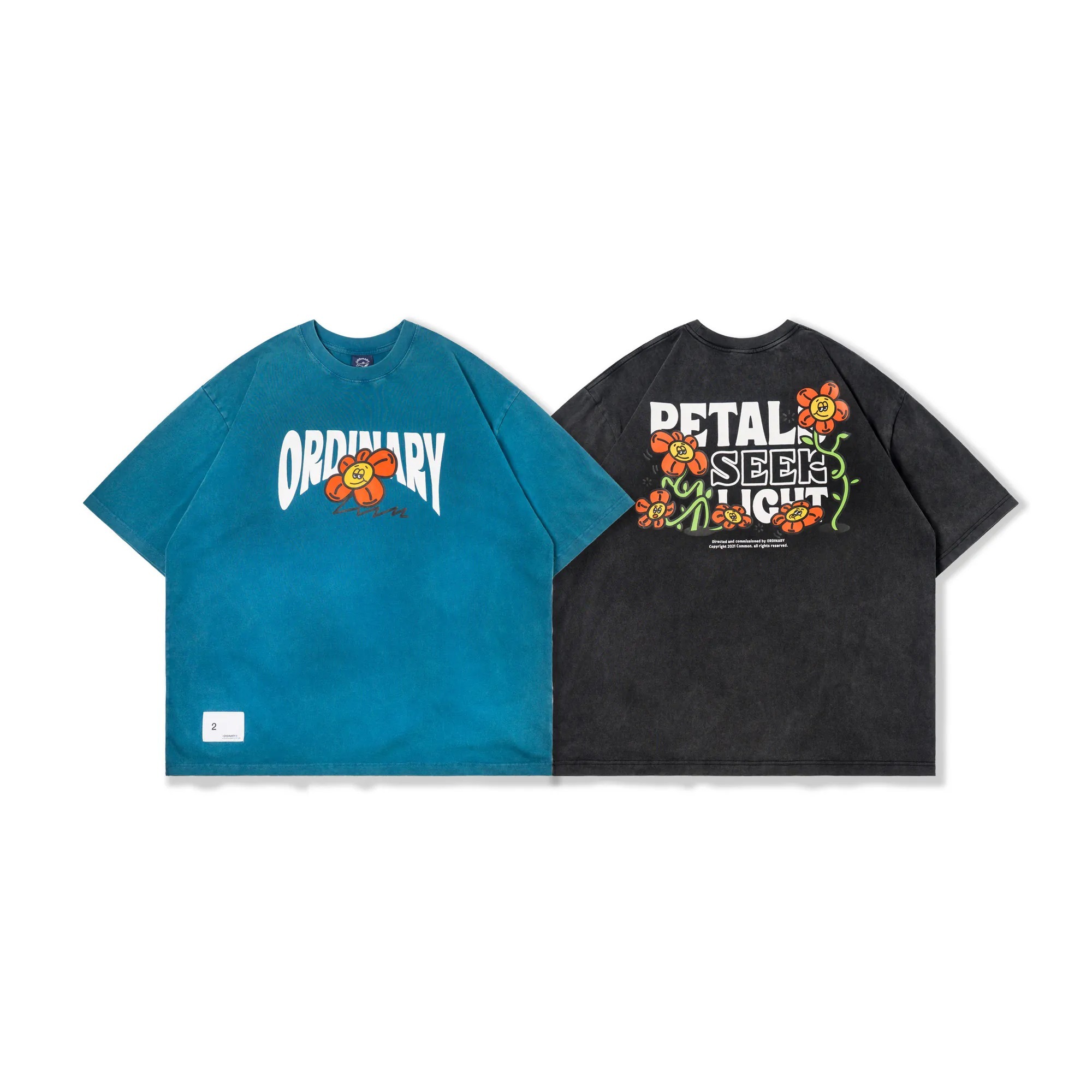 ORDINARY / 水洗趣味花朵短TEE