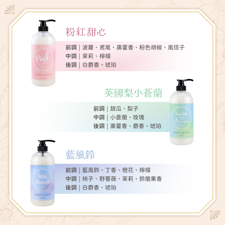 香水花園 香水沐浴乳 1000ml【AT046】