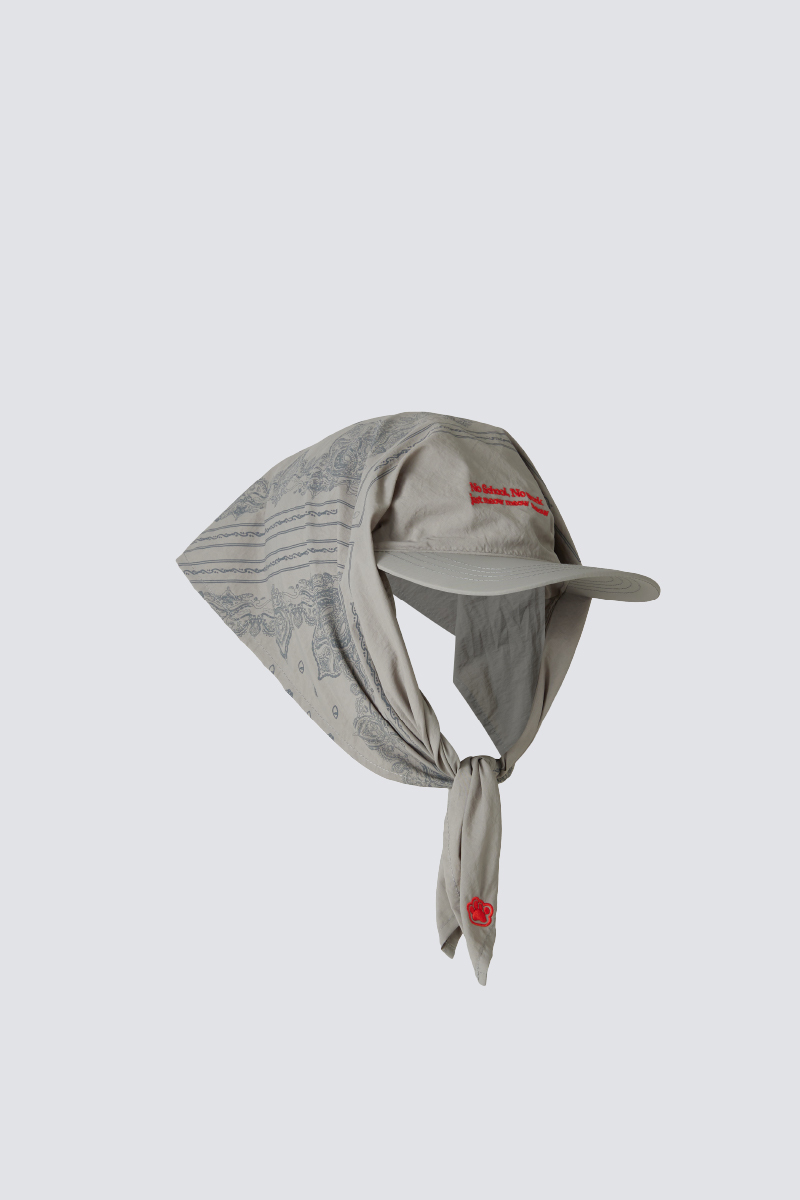 Skatey cat scarf sun hat｜Grey｜Hong Kong Original Design