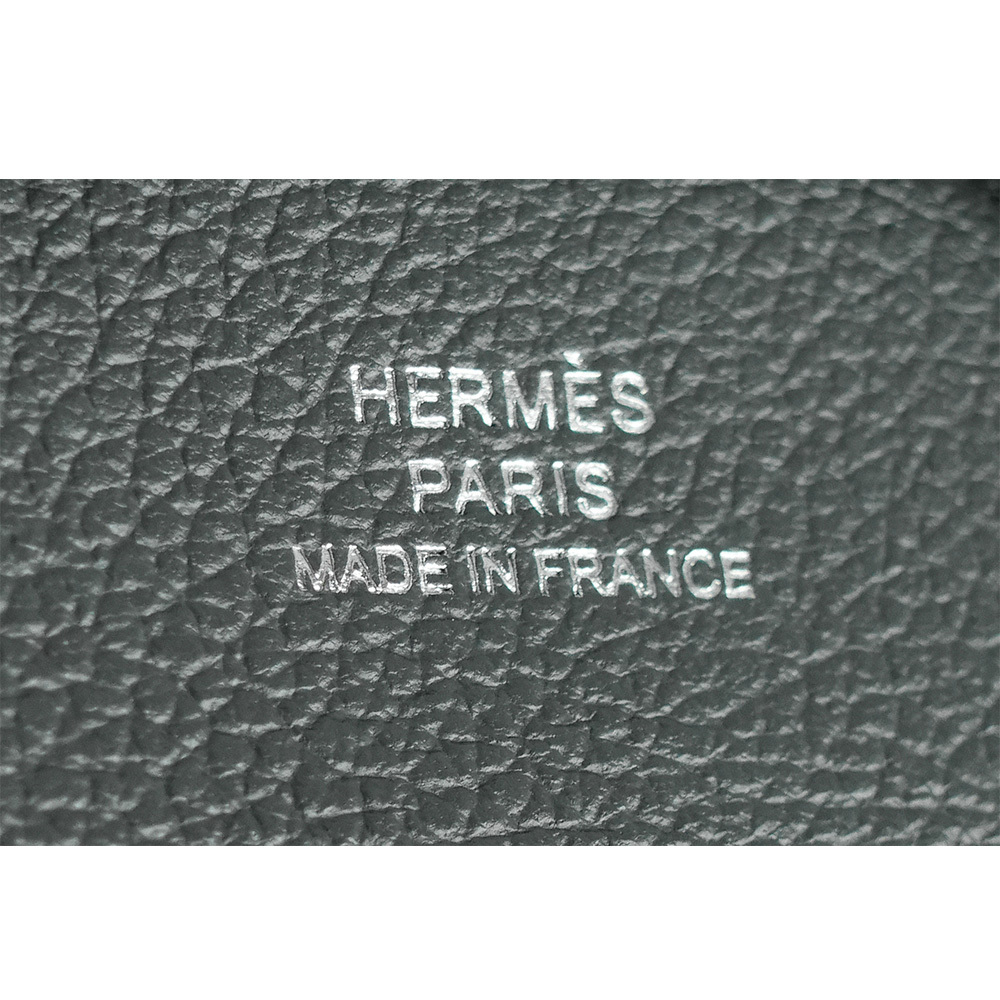 【HERMES】Calvi Duo Evercolor皮釦式卡片夾/零錢包(霧灰色)H085238CKH0