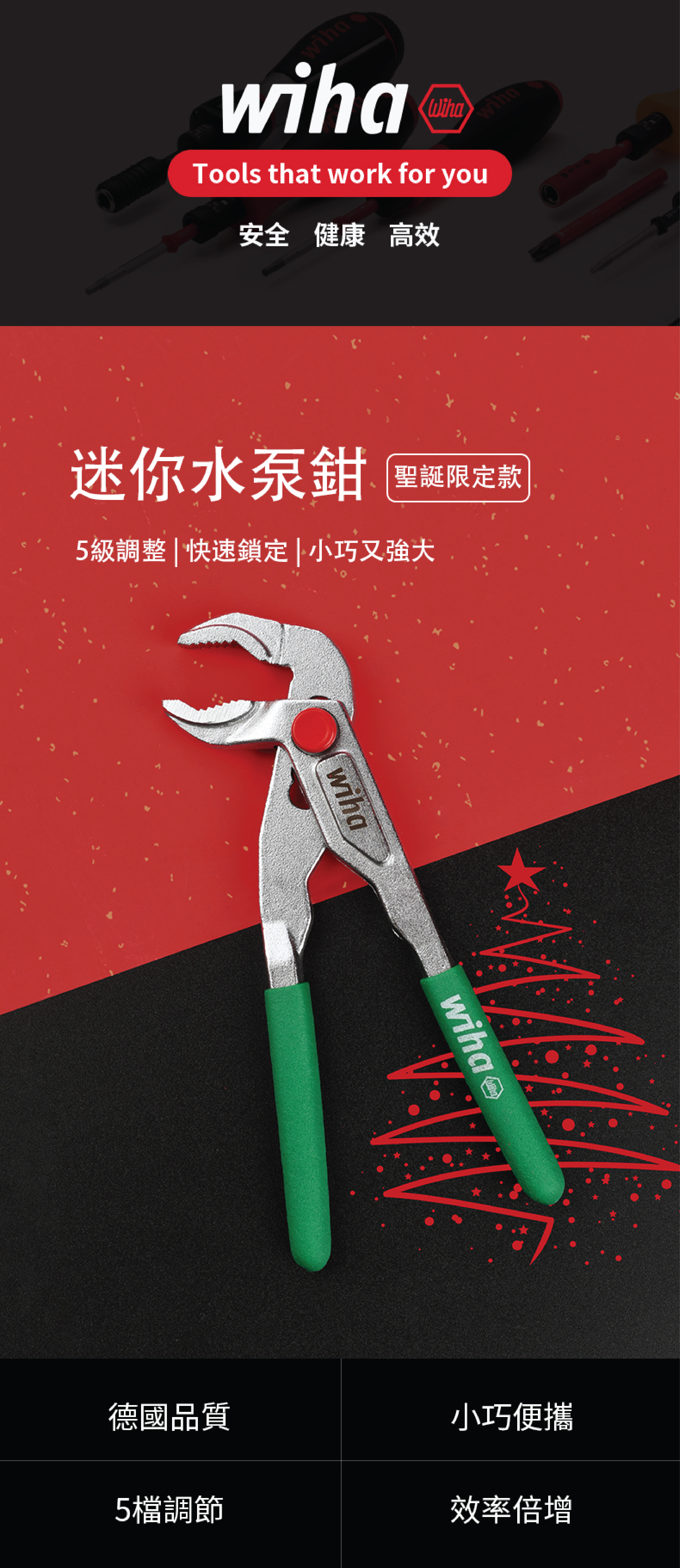 WI46810 125mm EDC 迷你鍍鉻水泵鉗