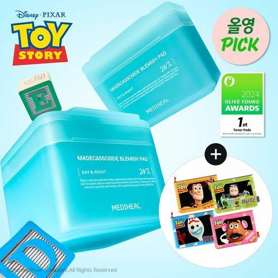 Mediheal x PIXAR ToyStory Madecassoside Blemish Pads [100PCS] [Olive Young Double Planning Set]