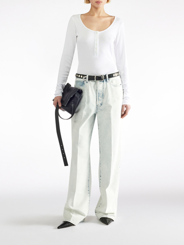 LIVIANA CONTI 暈染直筒牛仔褲