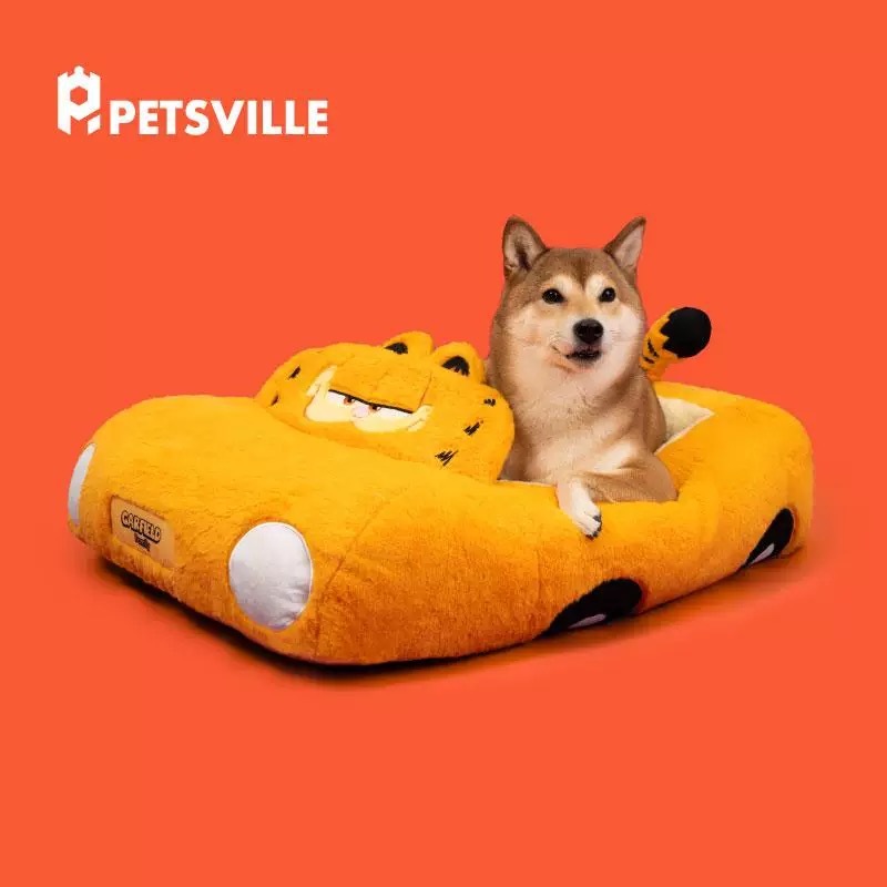 PETSVILLE派思维加菲猫联名 惊喜跑车萌宠窝 84*61*18CM