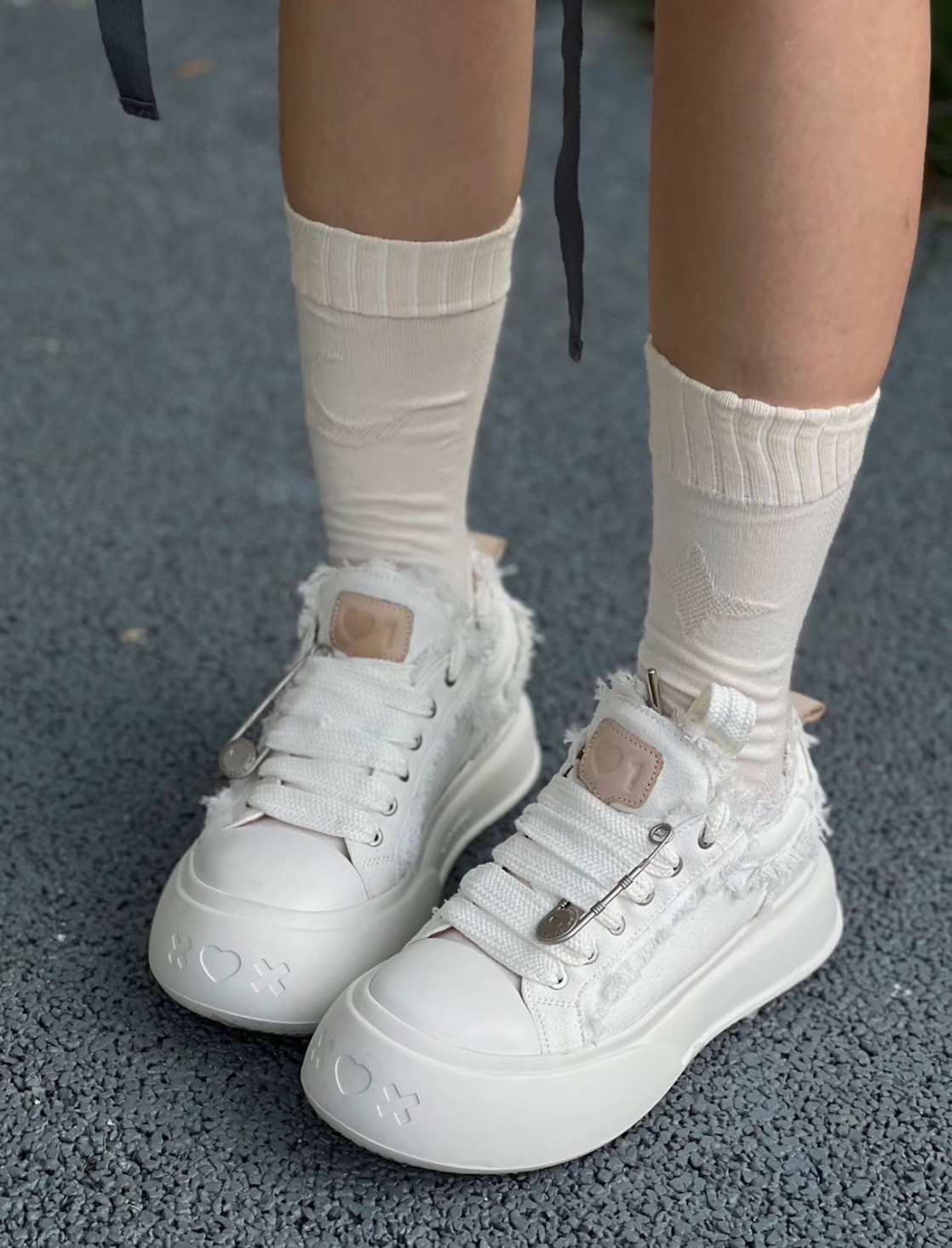 【代購】SOAP OPERA 大頭鞋 開口笑 厚底鞋 解構 休閒鞋 小白鞋 SOUSF3231229