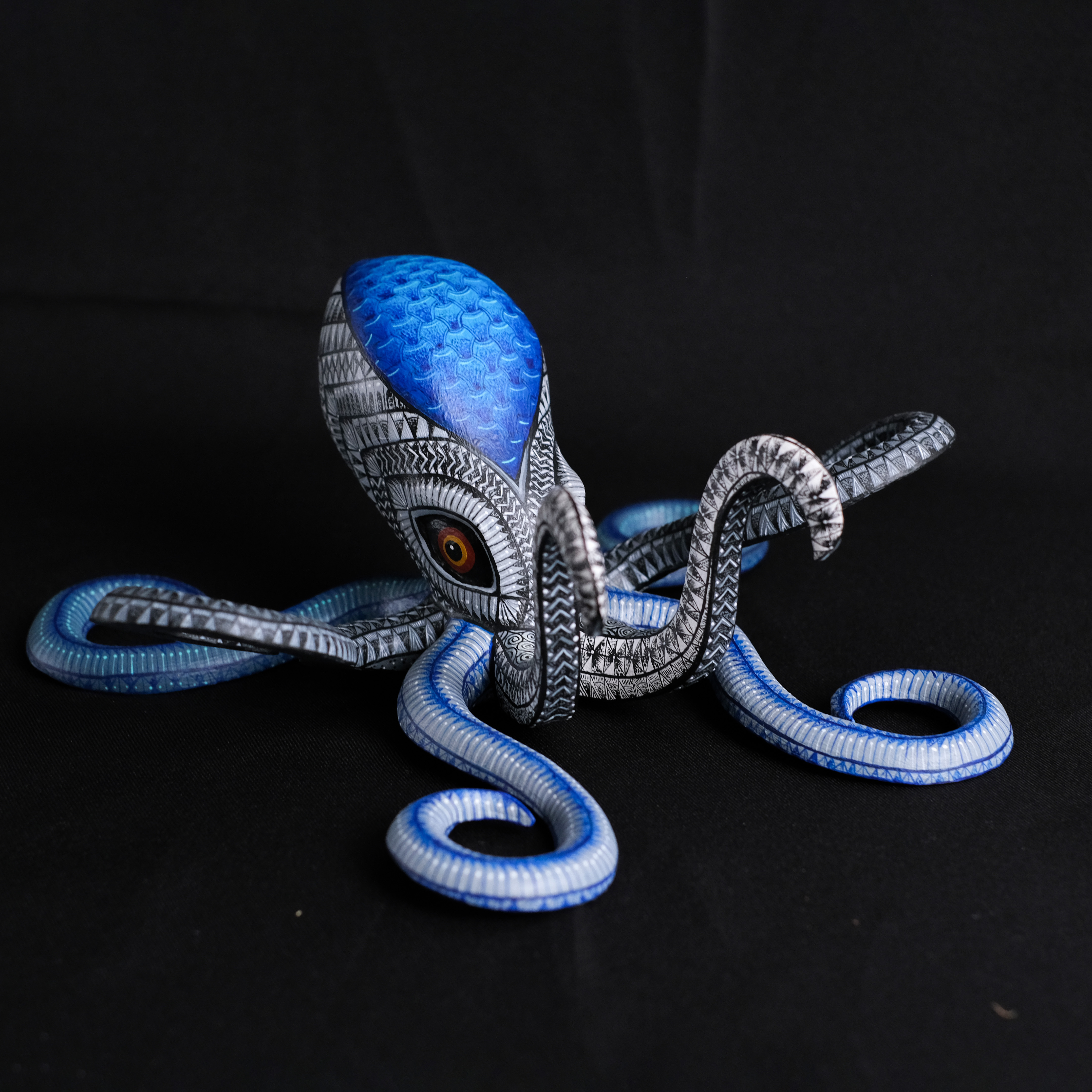 神獸手工木雕｜薩波特克圖騰款 Pulpos 02｜墨西哥