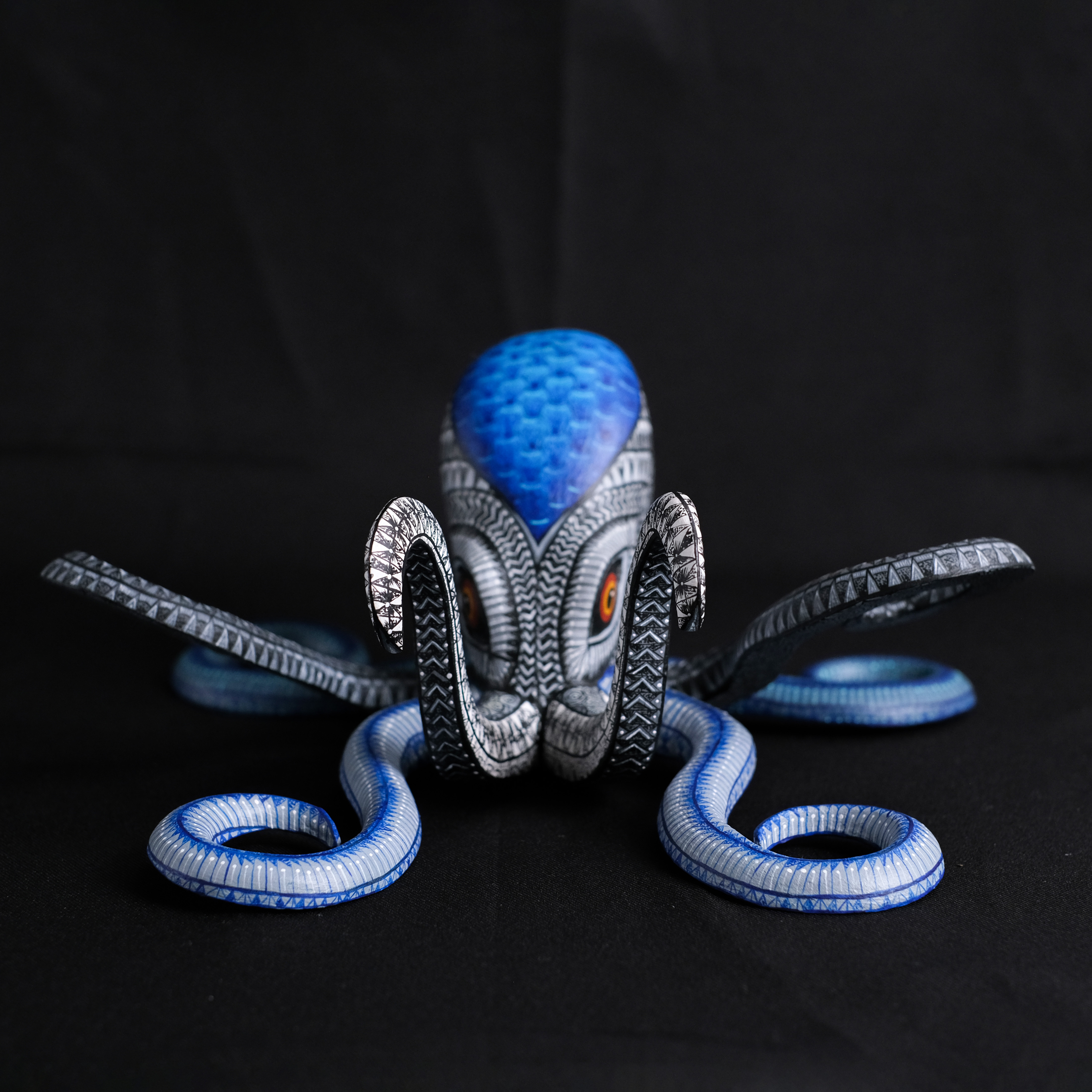 神獸手工木雕｜薩波特克圖騰款 Pulpos 02｜墨西哥