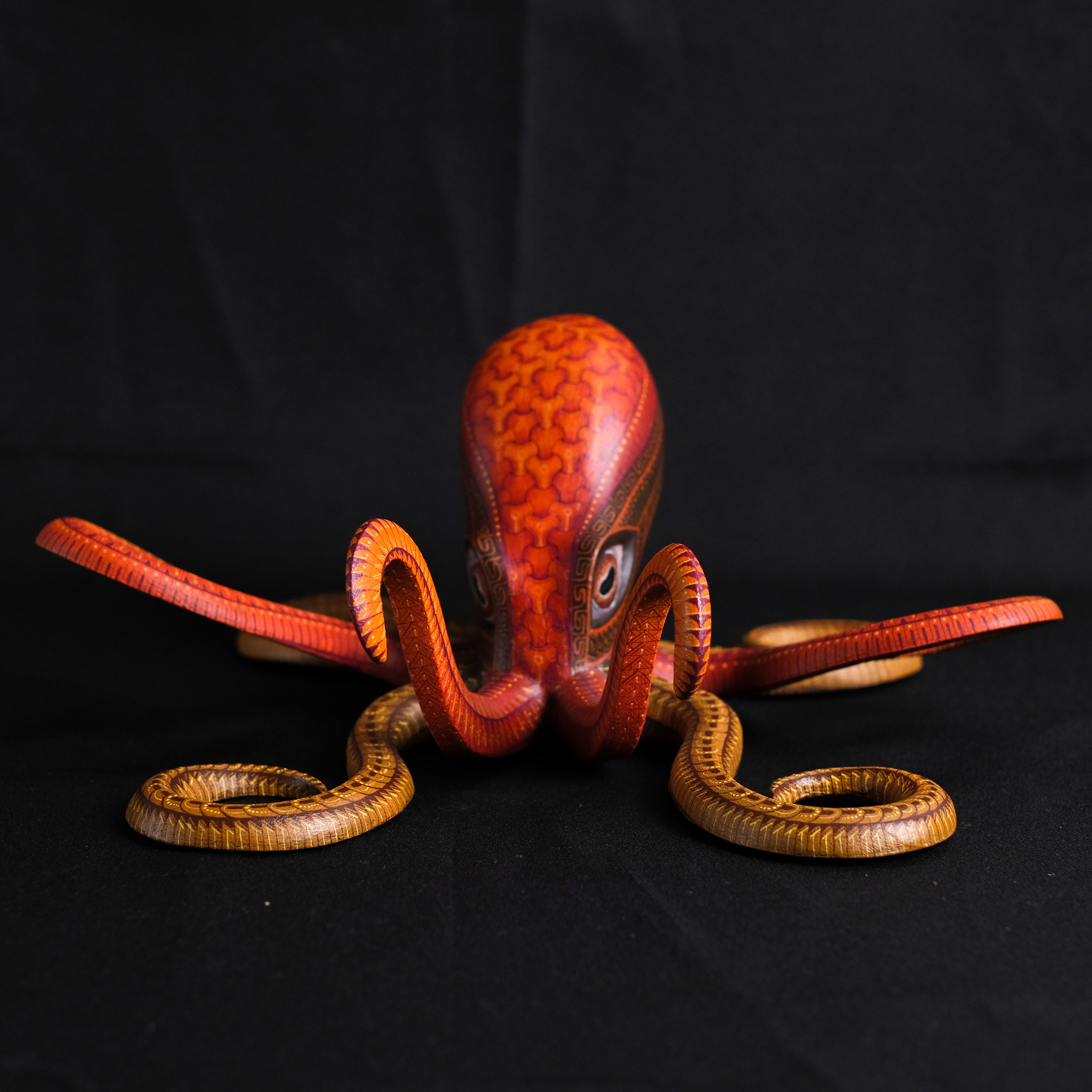 神獸手工木雕｜薩波特克圖騰款 Pulpos 01｜墨西哥