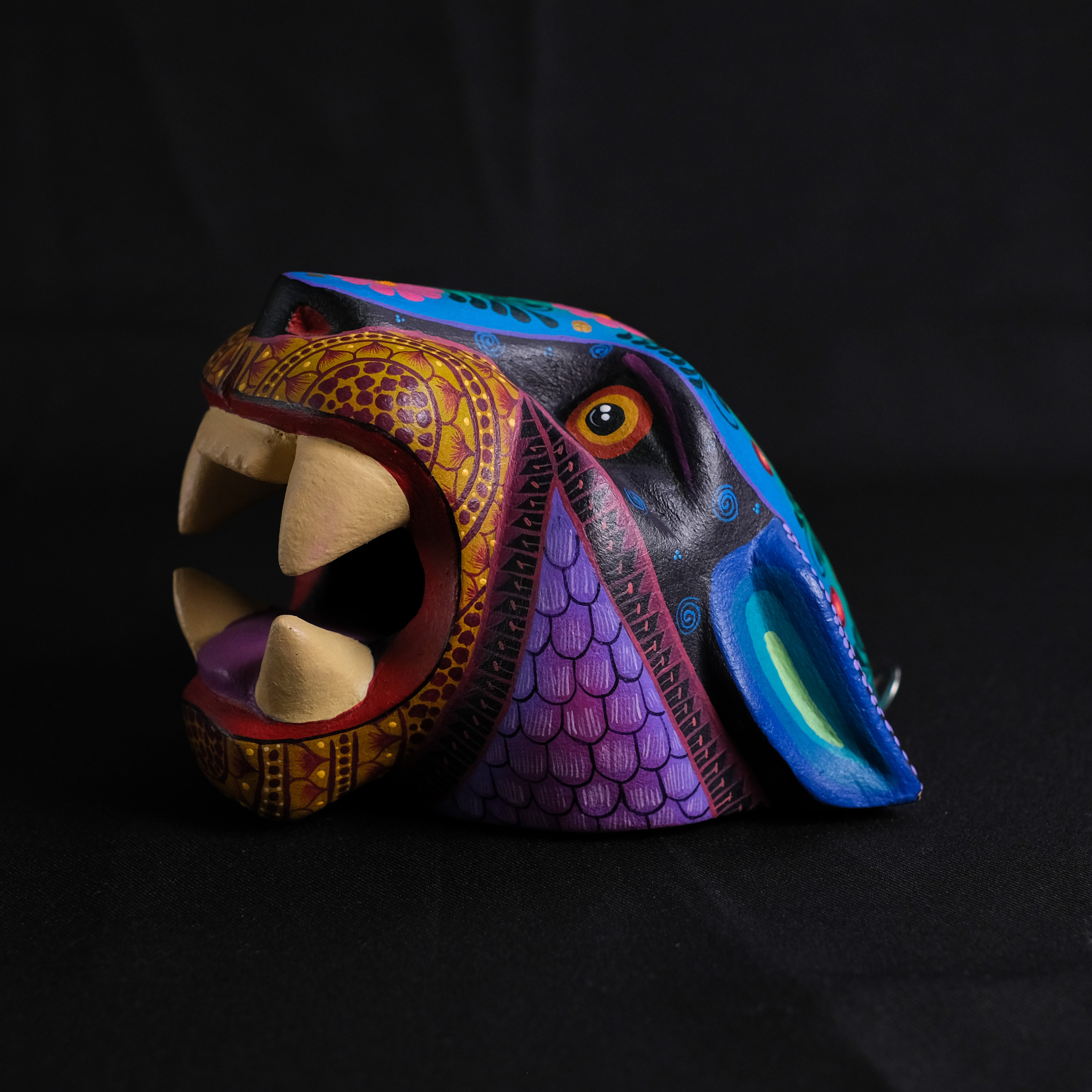 神獸手工木雕｜Cabeza de Jaguar｜墨西哥