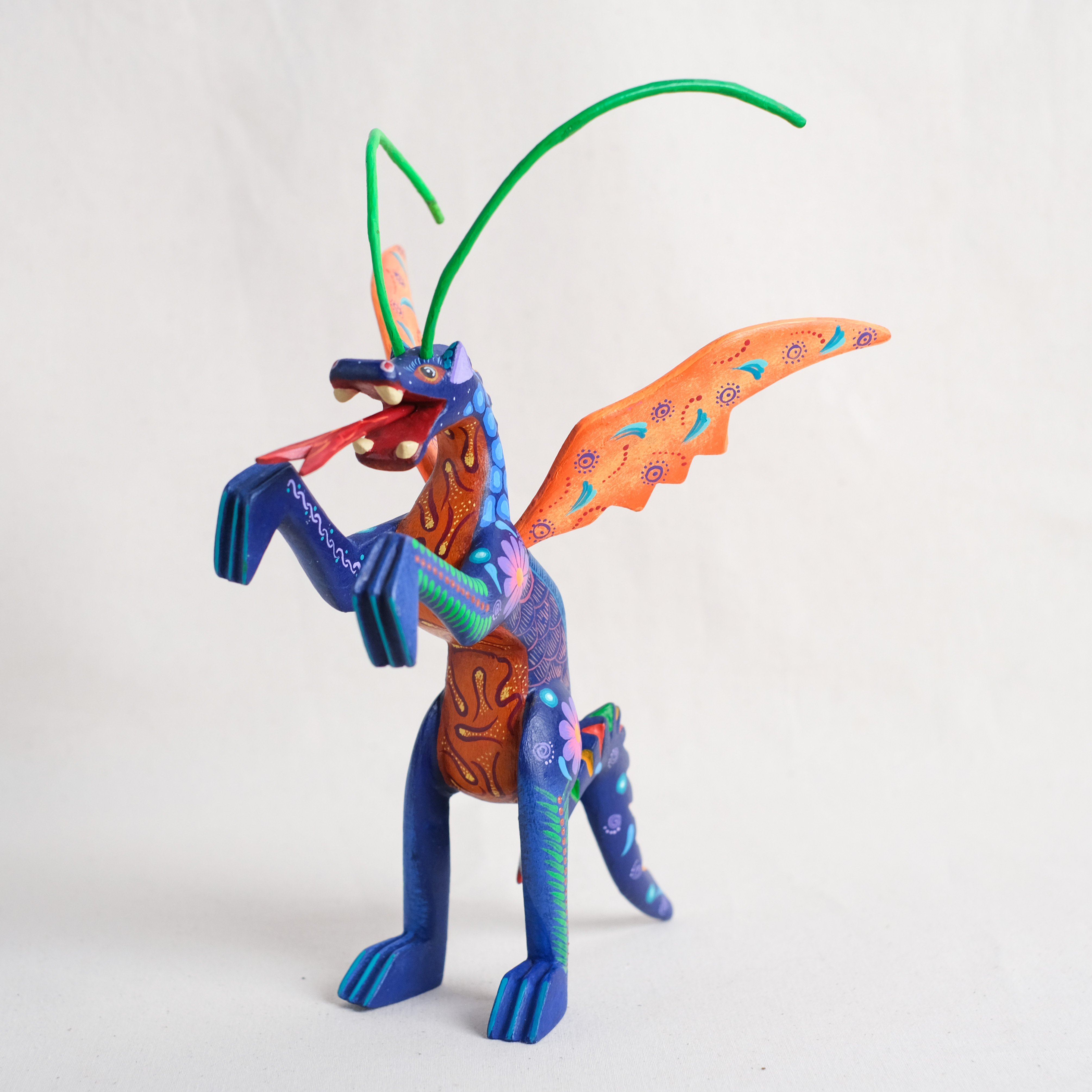 神獸手工木雕｜Dragon Parado Grande｜墨西哥