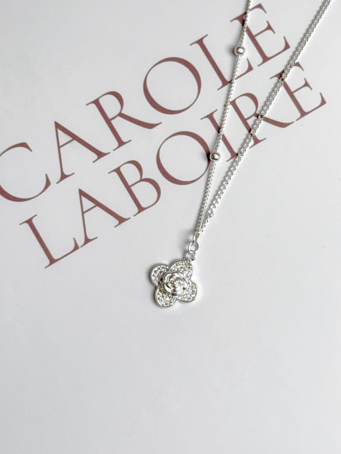 山城玫瑰|幸運玫瑰花純銀項鍊