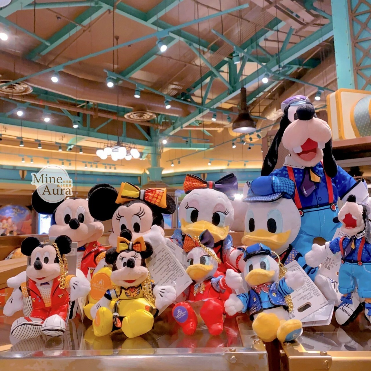 彩色慶典街頭派對系列 唐老鴨 Donald 絨毛 鑰匙圈 吊飾 -上海迪士尼樂園