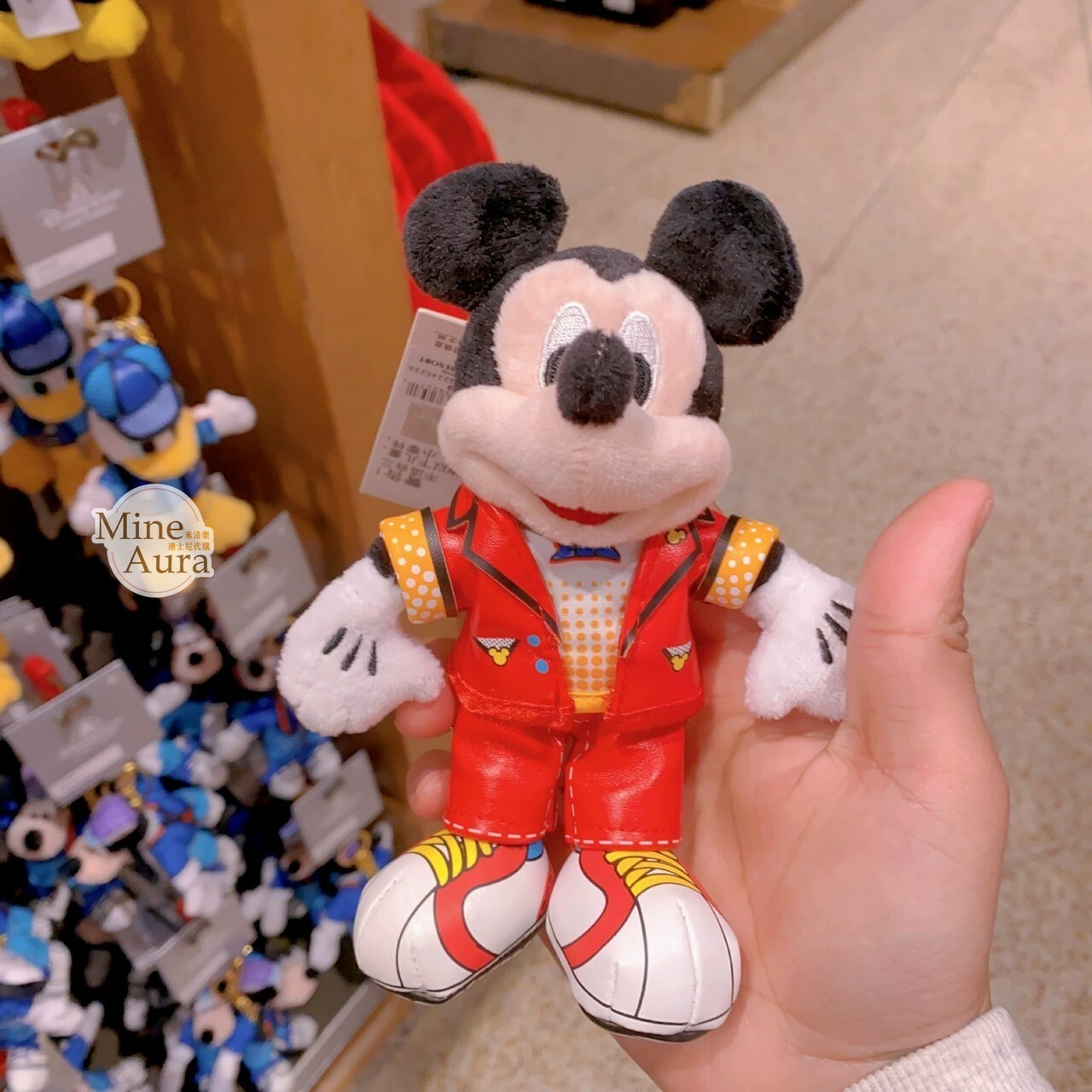 彩色慶典街頭派對系列 米奇 Mickey 絨毛 鑰匙圈 吊飾 -上海迪士尼樂園