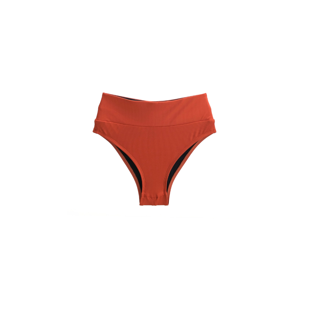 ▲Muiiswim HWM 高腰蜜挖臀泳褲 羅紋燃橙 （斷貨）