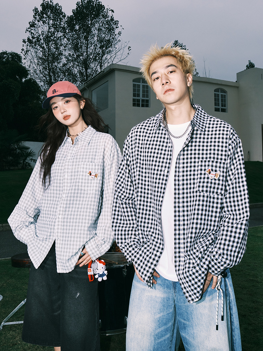 LEMANISM 臘腸狗 格紋 襯衫