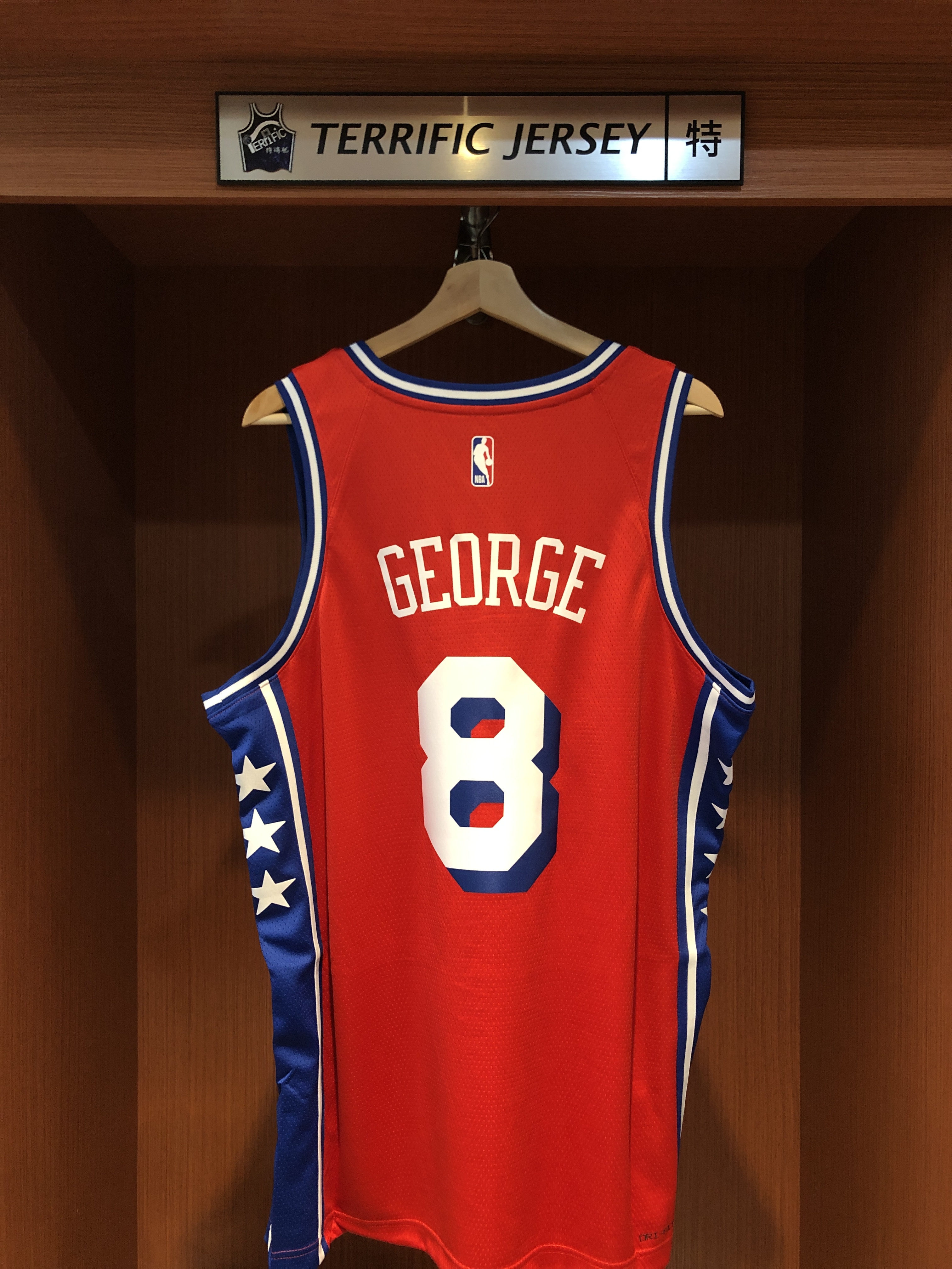 NBA球衣 Paul George 費城七六人紅 Statement Jordan Swingman 球迷版 熱轉印 全新
