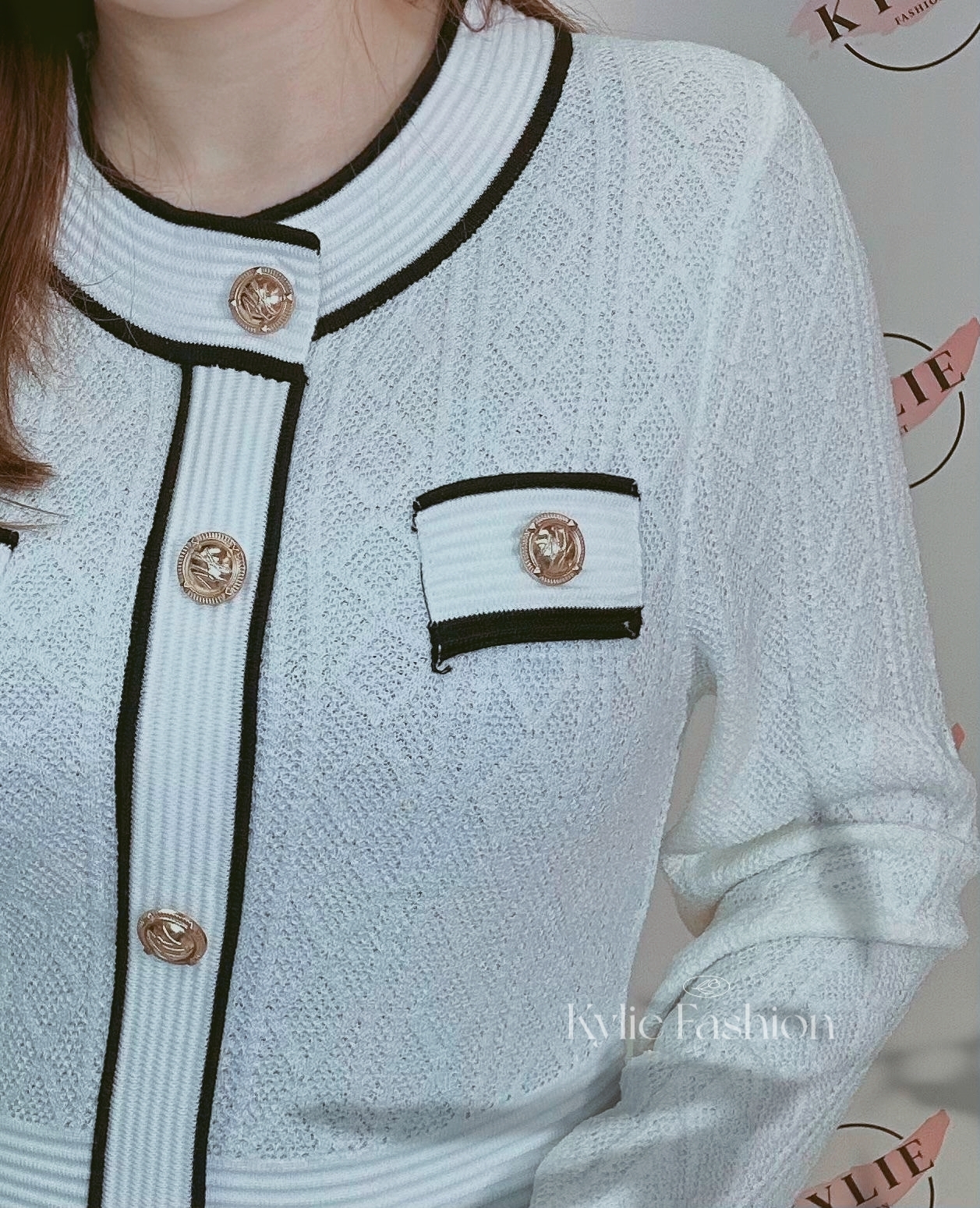 Karl 白色通花連身裙 女款