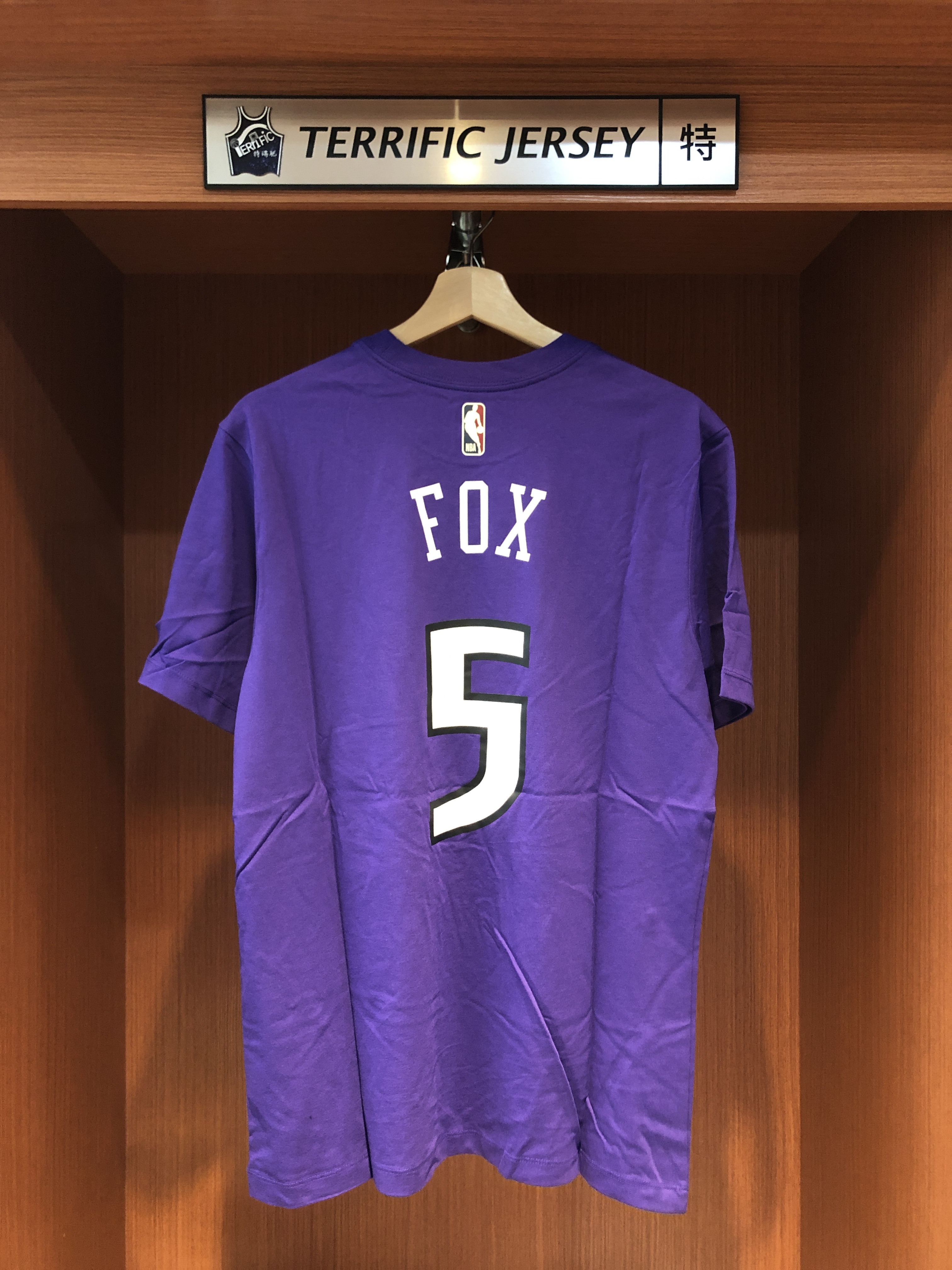 NBA短袖 De'Aaron Fox 沙加緬度國王復古 HWC Nike Player Name Tee 棉質短袖 全新