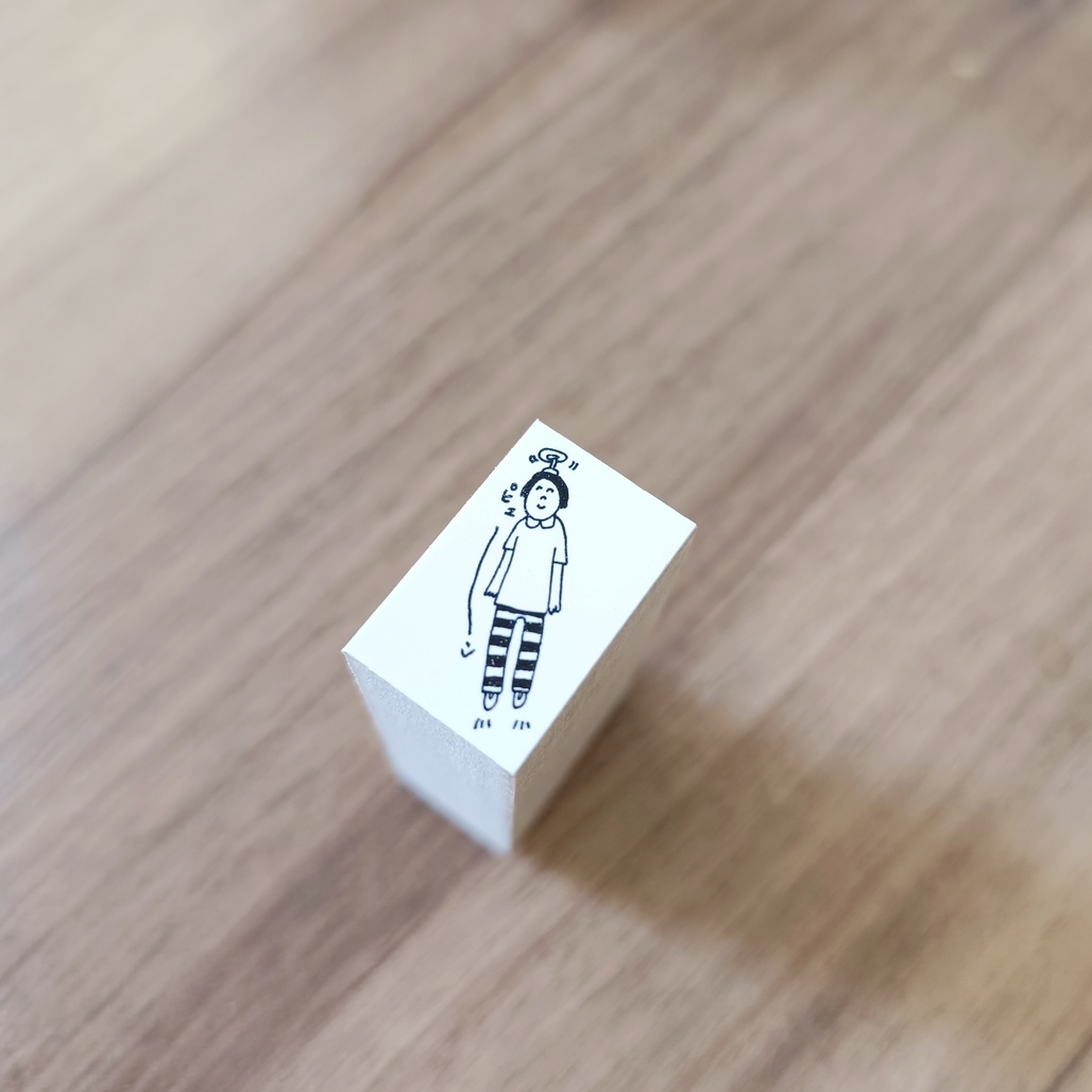 日本AZUNKO．竹蜻蜓 1.8x2.7cm手帳木頭印章