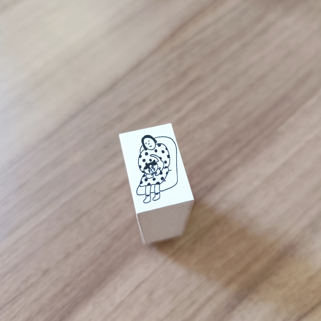 日本AZUNKO．療癒 1.8x2.7cm手帳木頭印章