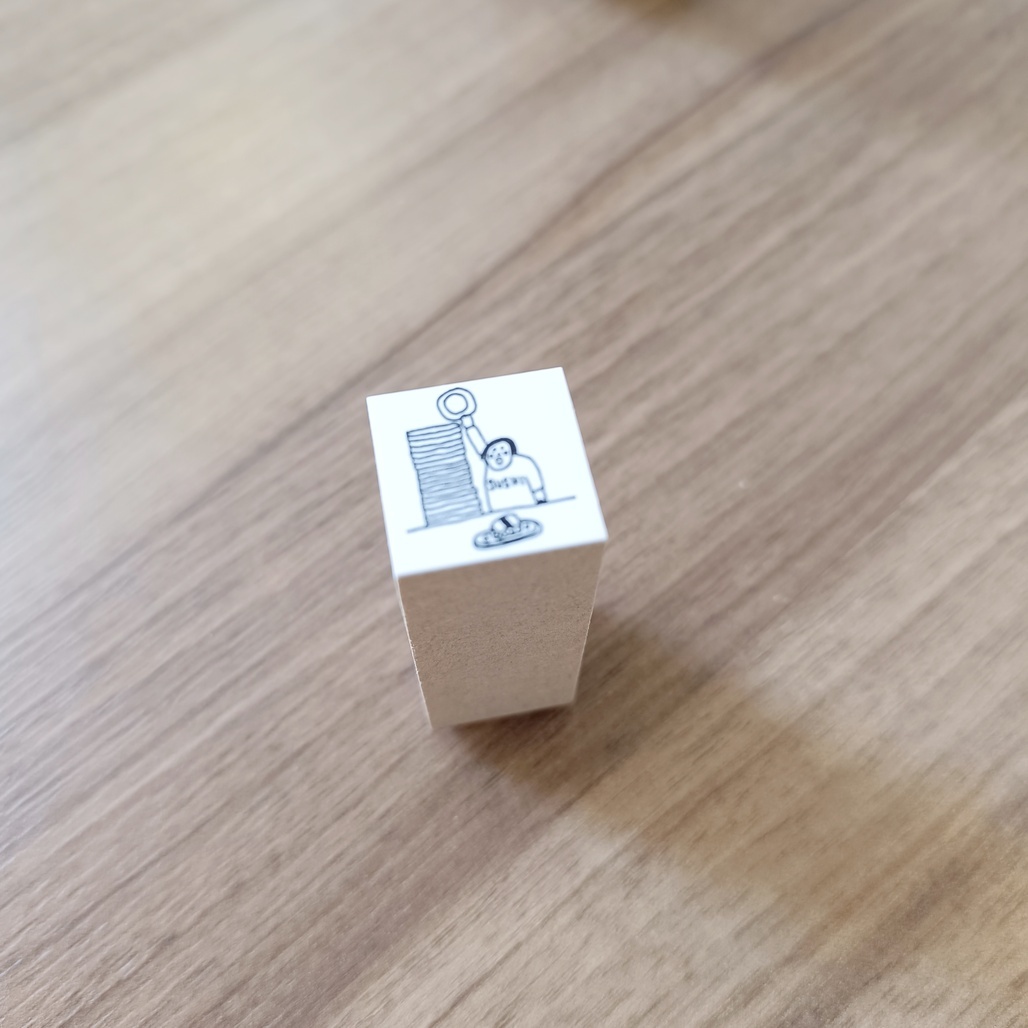 日本AZUNKO．迴轉壽司 2.2x2.2cm手帳木頭印章