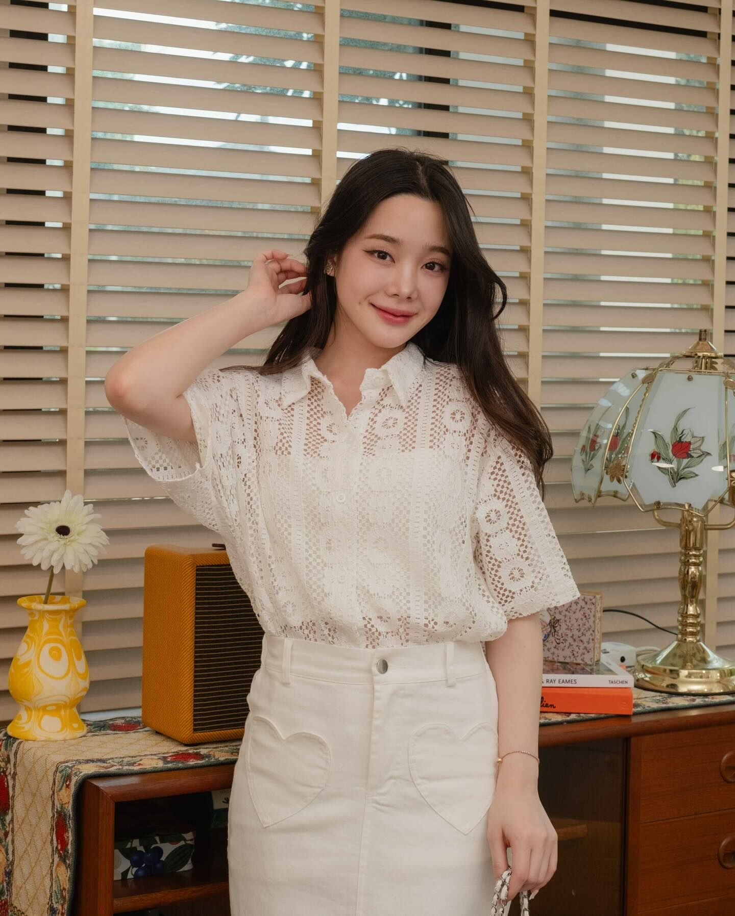 Kimmame - 花蕾絲襯衫