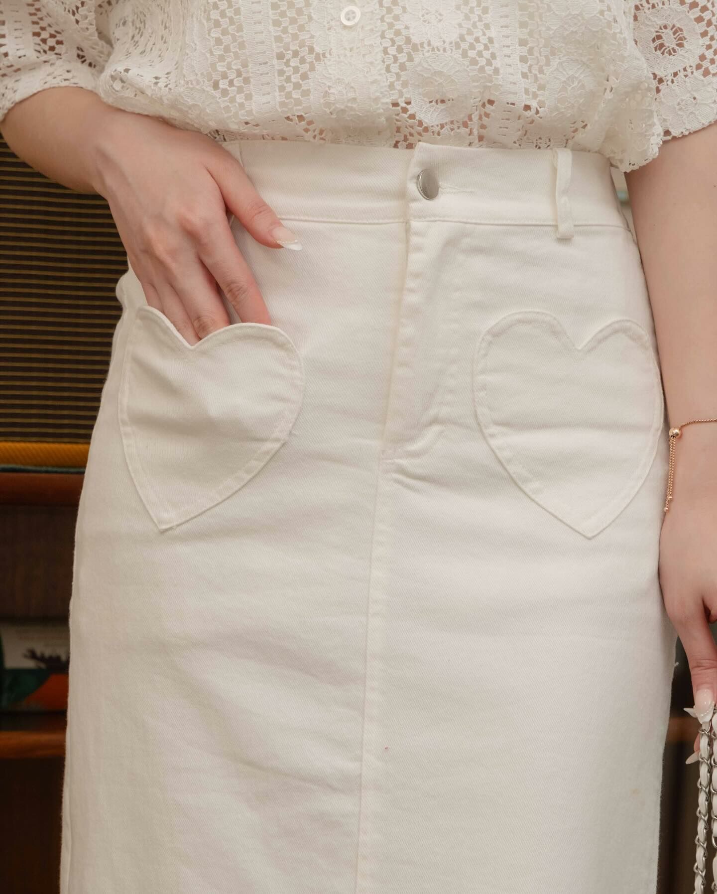 Kimmame - Heart Denim 心形牛仔裙