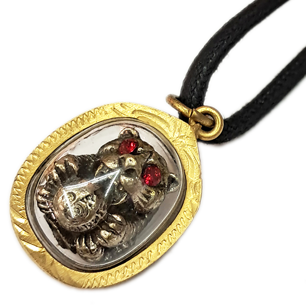 守財虎金佛牌{咬錢虎}項鍊【十方】132820