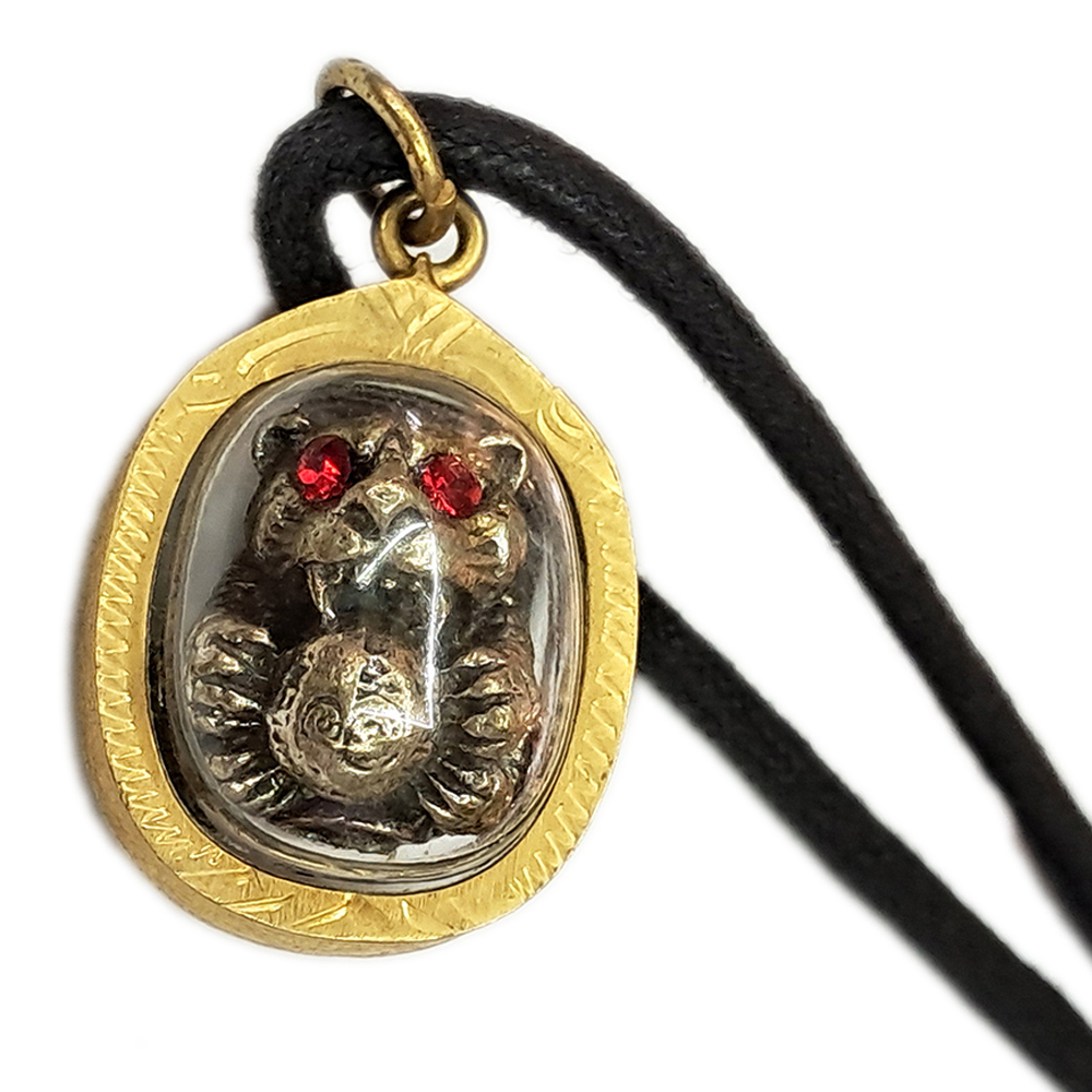 守財虎金佛牌{咬錢虎}項鍊【十方】132820