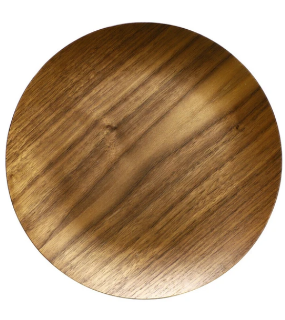 日式木材圓托盤24CM (非日本製)