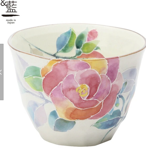 日本美濃燒瓦杯(バラ) (日本製)