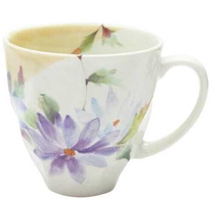 日本美濃燒有耳瓦杯(えぞ菊) (日本製)