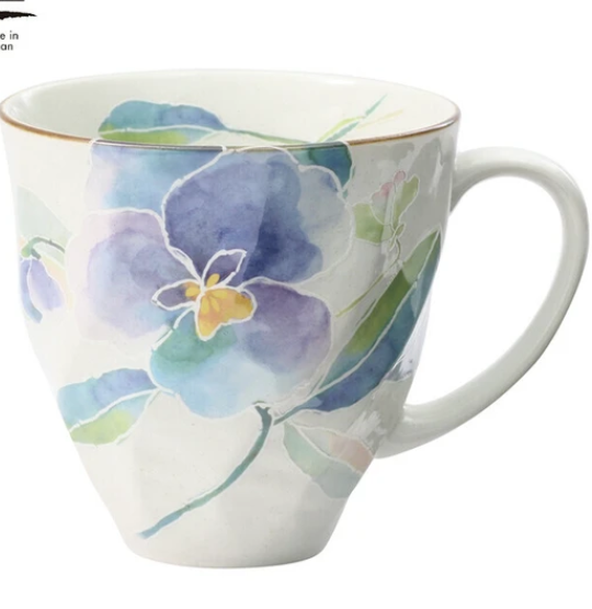 日本美濃燒有耳瓦杯(バラ) (日本製)