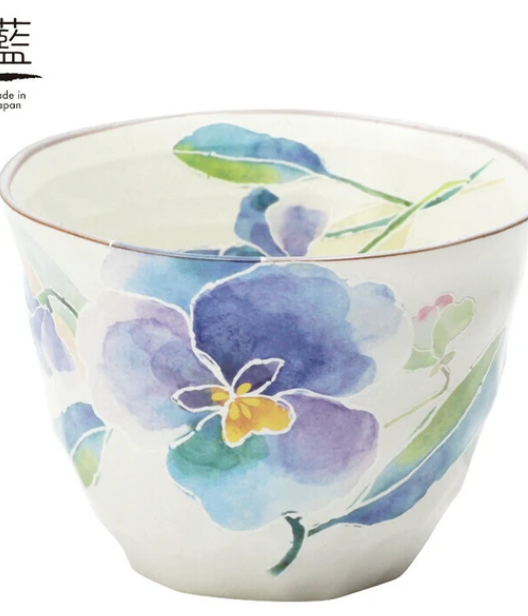 日本美濃燒瓦杯(パンジー) (日本製)