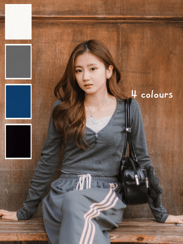 柔軟蕾絲蝴蝶結假兩件上衣