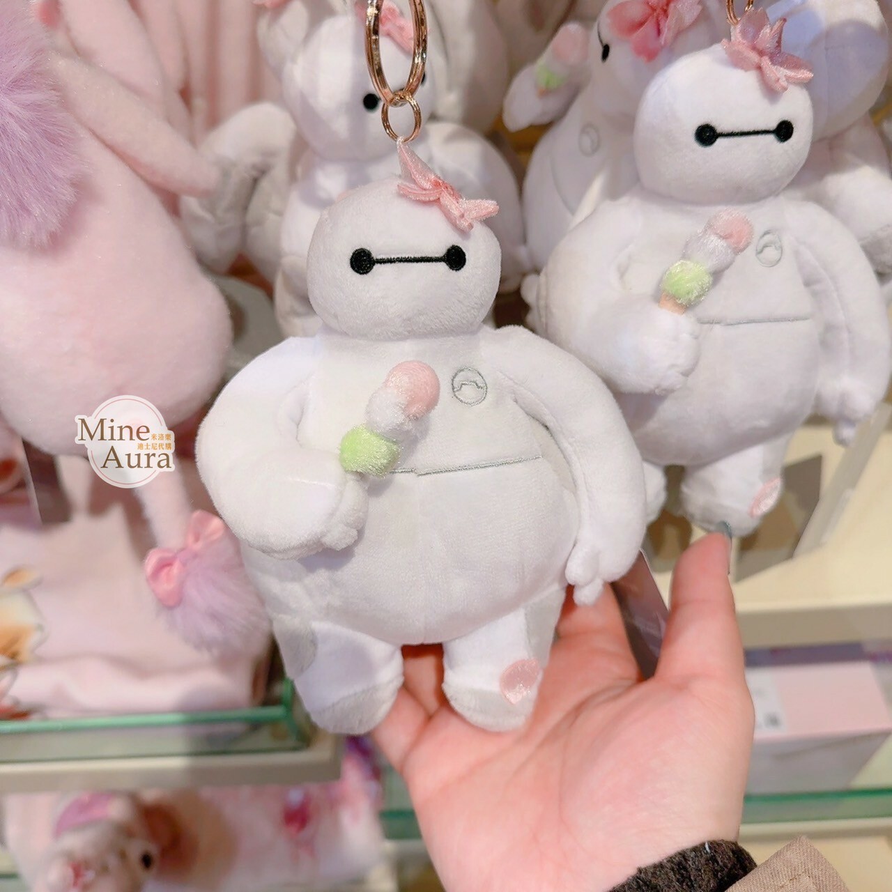 杯麵 Baymax 吃三色冰淇淋 造型 絨毛 鑰匙圈 吊飾 大英雄天團 Big Hero 6 -香港迪士尼樂園