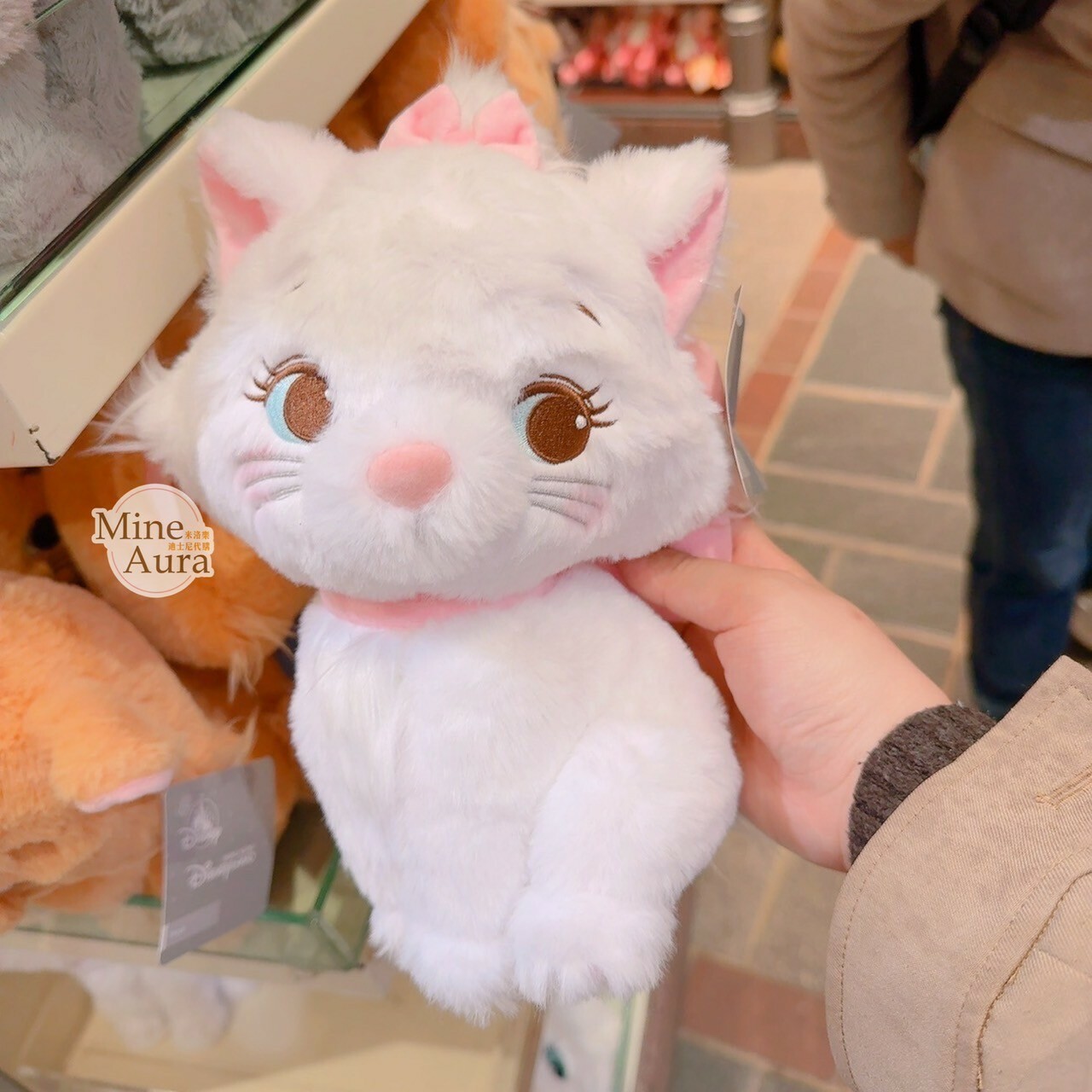 瑪莉貓 Marie 坐姿 娃娃 玩偶 貓兒歷險記 The Aristocats -香港迪士尼樂園