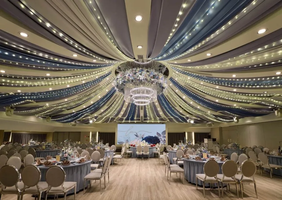 北部的晶宴會館府中館是婚禮宴客的熱門場地。