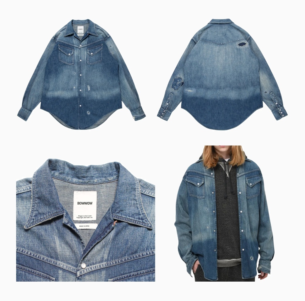 BOWWOW 40S WESTERN DENIM SHIRTS - SIZE XL PRE ORDER ITEM (預訂中)