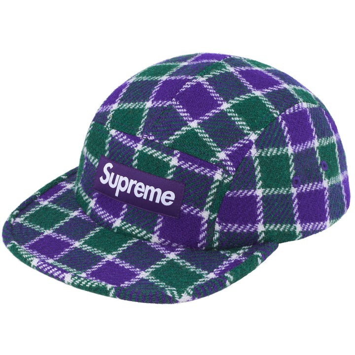 現貨┃Supreme 25SS Harris Tweed Camp Cap 格紋 五分割帽