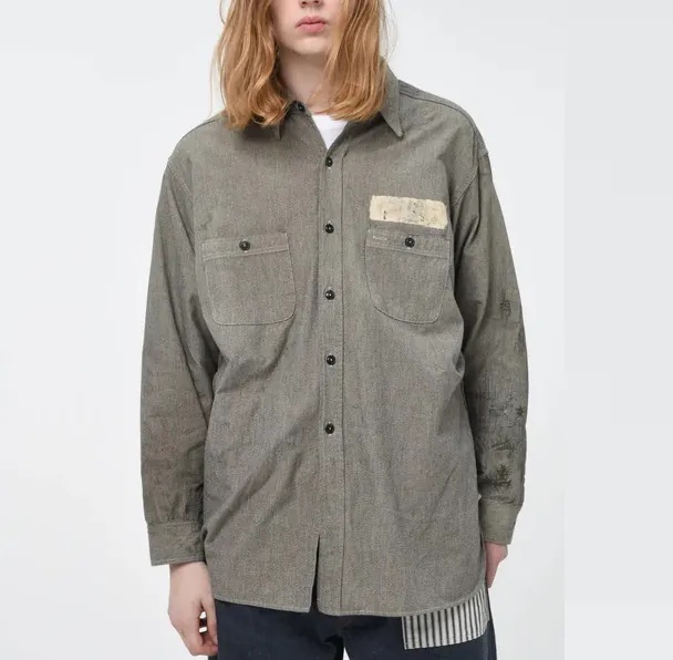 ON SALE: BOWWOW PRISONER BLACK CHAMBRAY SHIRTS - PRE ORDER ITEM (預訂中)