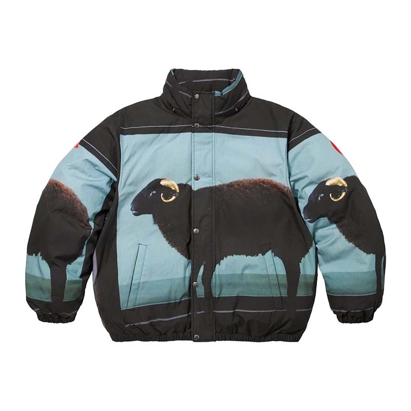 Supreme Damien Hirst Down Puffer Jacket Sheep 黑山羊 羽絨外套 SS25J19-SP [台灣現貨]