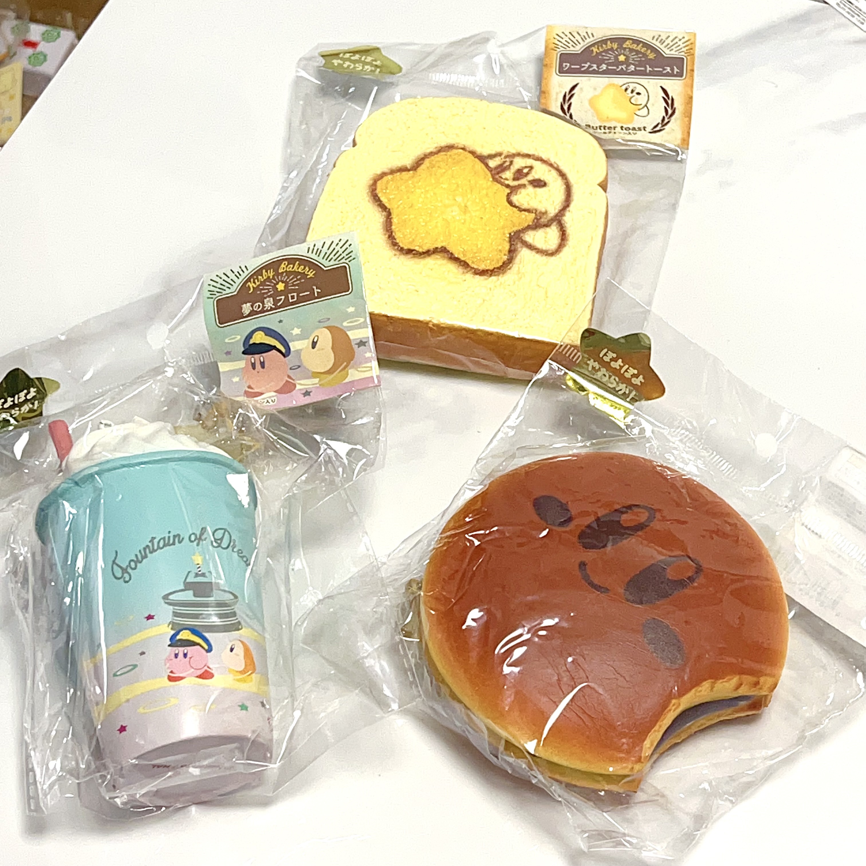 Rare Kirby Toast Red Bean Bun Cream Soda squishy