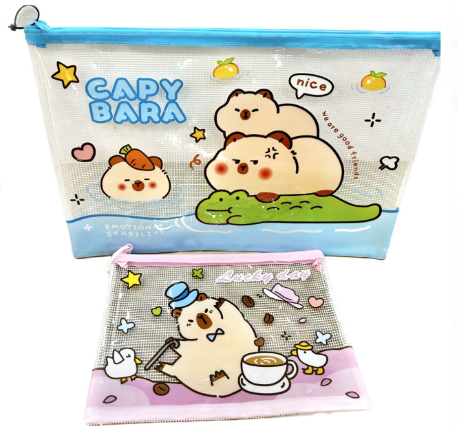 卡皮巴拉拉链文件袋（款式随机）