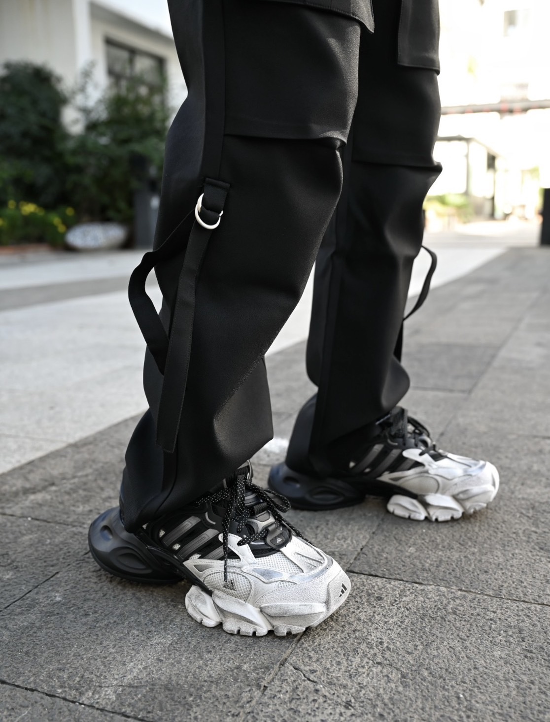 adidas XLG RUNNER DELUXE 灰黑 仿舊 厚底 復古老爹鞋 JR0861