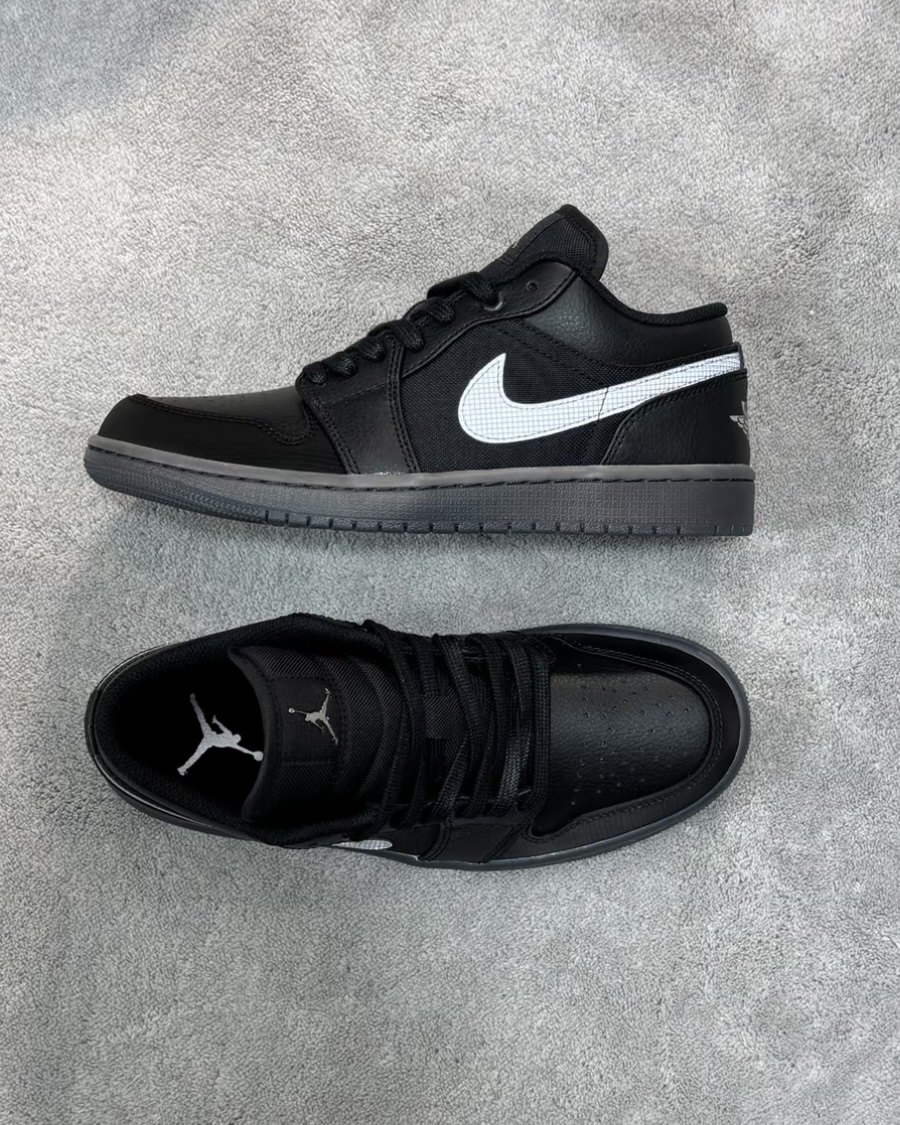 [緊急開團先付款] 男鞋 NIKE AIR JORDAN 1 LOW SE 黑武士 黑魂 反光3M勾 黑白 復古 果凍底  低筒 休閒鞋【HV5968-001】AJ1