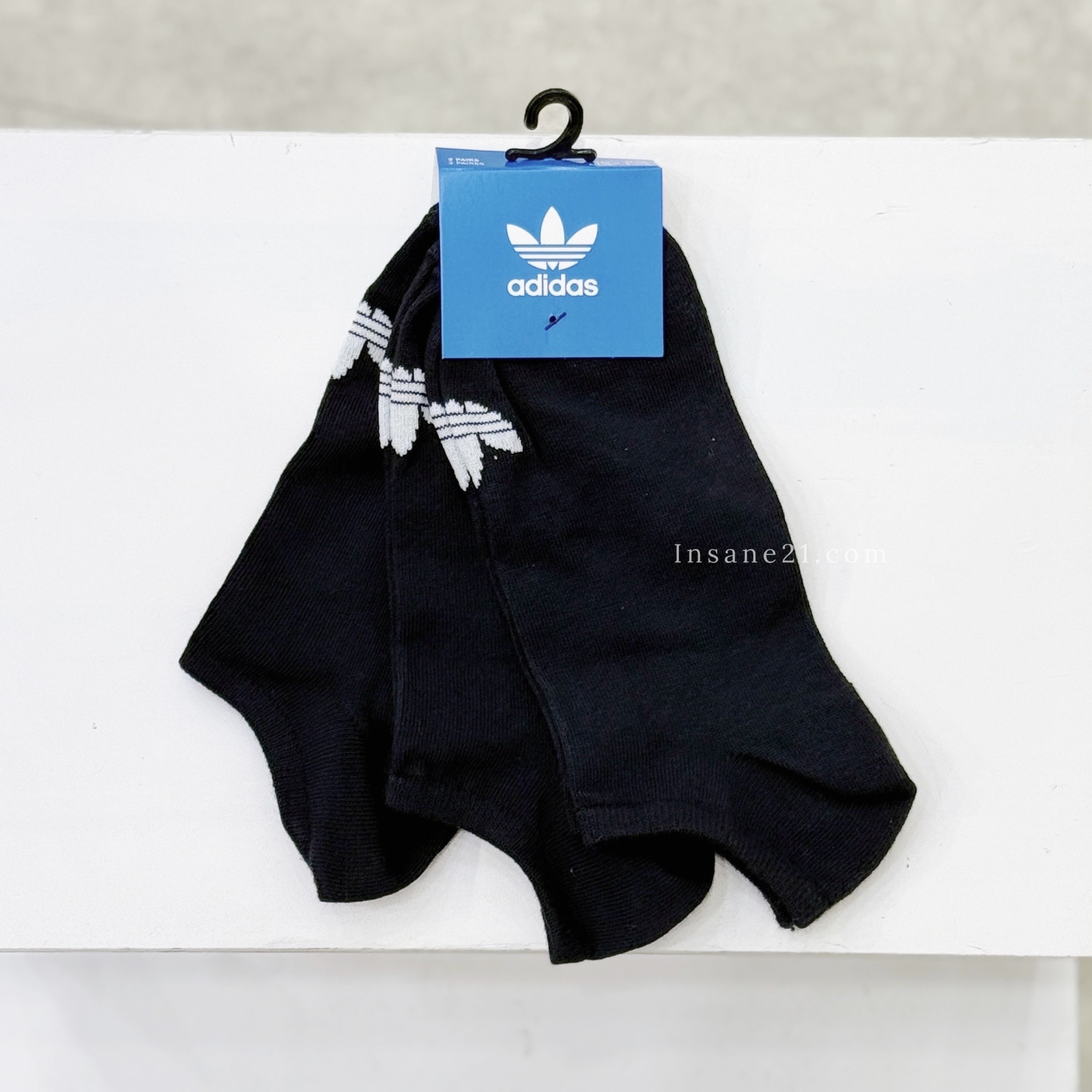 ADIDAS ORIGINALS 黑 短襪 隱形襪 三葉草 S20274