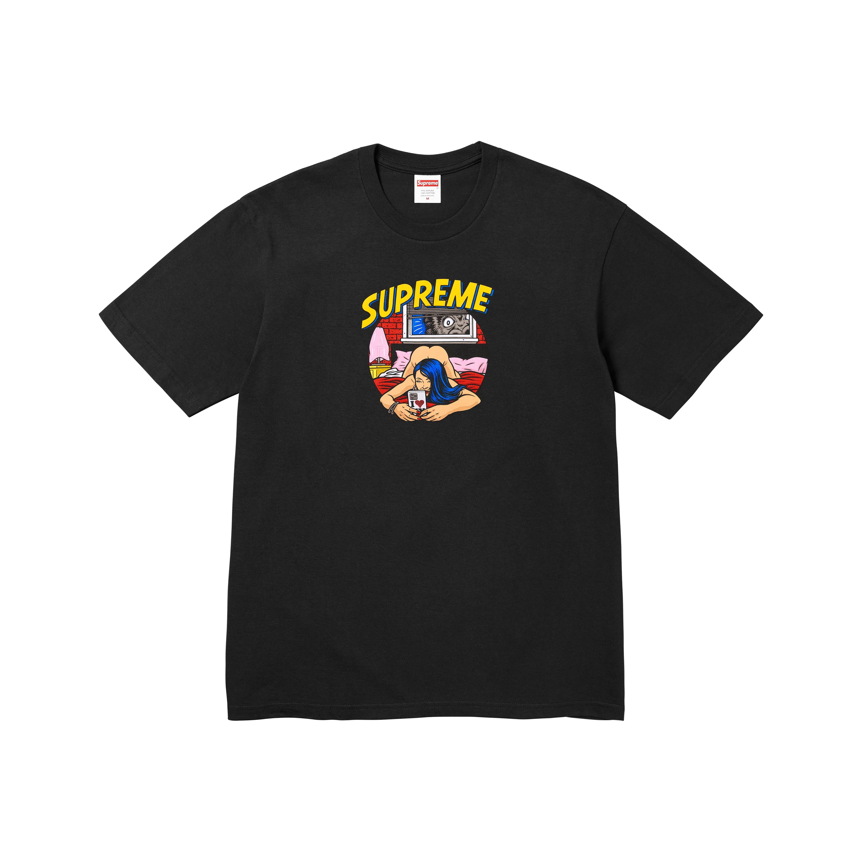 SUPREME BEDROOM TEE SS25 房間 插圖T 黑色-SS25T45