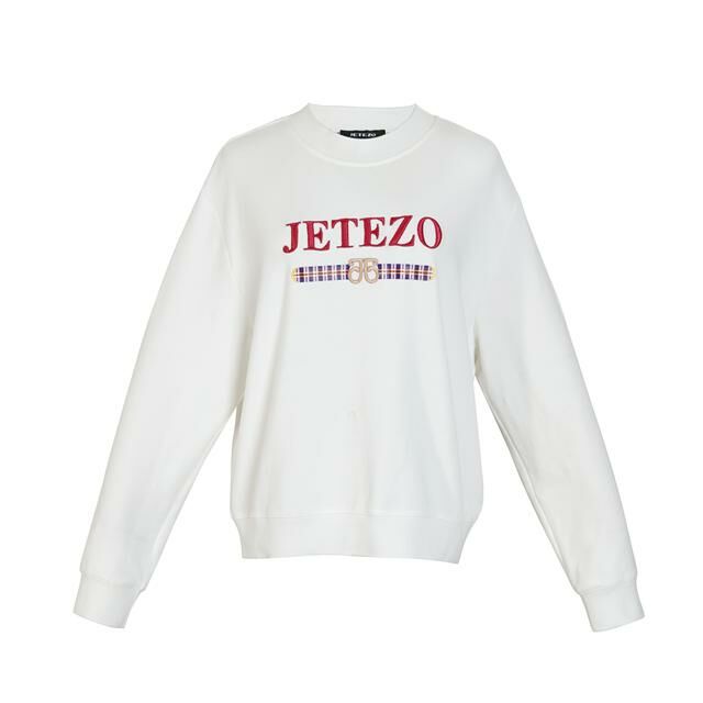 BB1AA836A1 JETEZO 字母緹花飾帶徽章圓領衛衣 (官網限定)